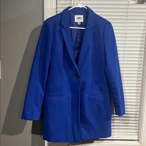Women's Old Navy Lined Winter Coat Jacket Bright Blue Size Small S - Picture 3 of 7